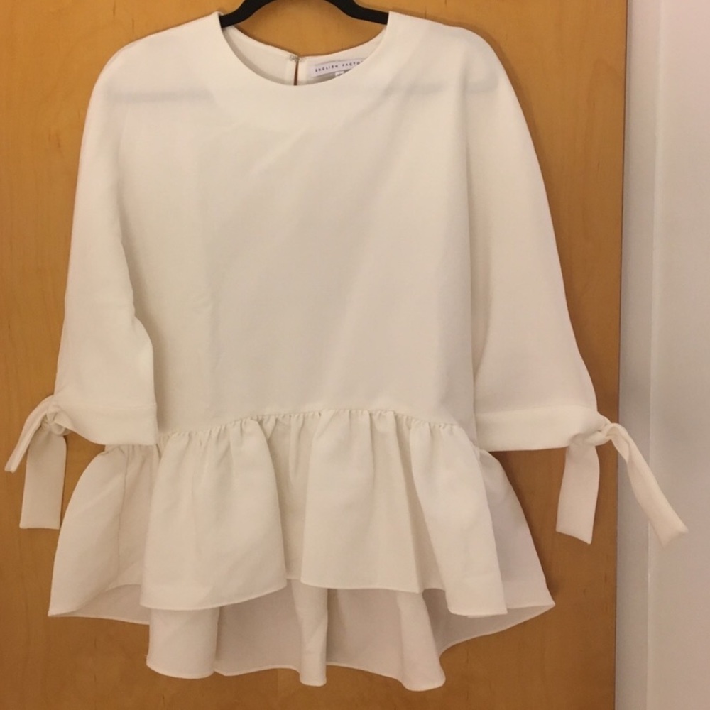 English Factory White Peplum Top